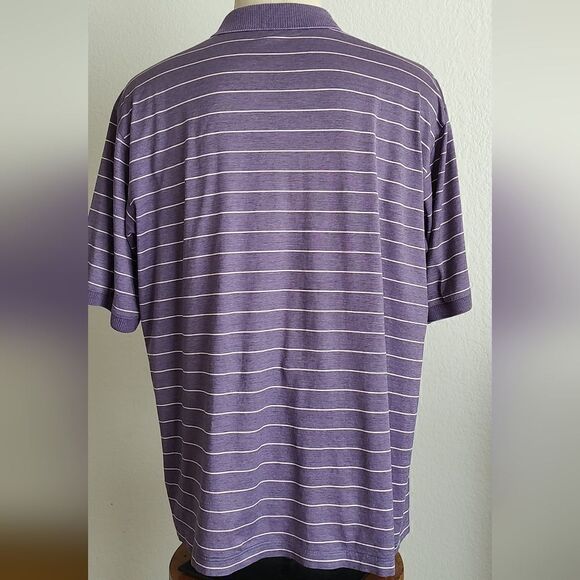 Bobby Jones Collection Polo Golf  Short Sleeve Shirt Size XL Purple Color - Picture 3 of 10